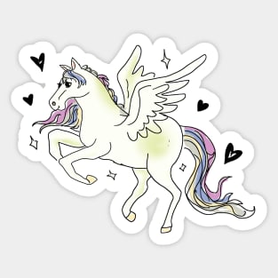 The greek mythical creature Pegasus Sticker